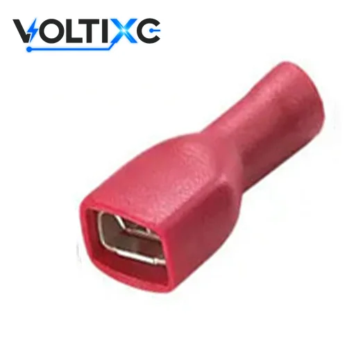 Quick Disconnect Terminals: FDFD series red fully insulated vinyl female disconnect