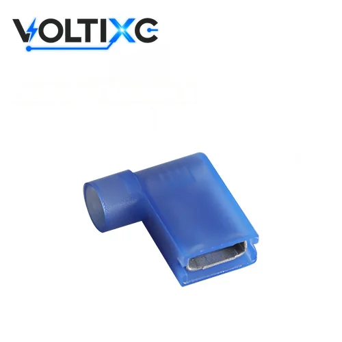 Quick Disconnect Terminals: FLDNY series blue nylon flag female disconnect