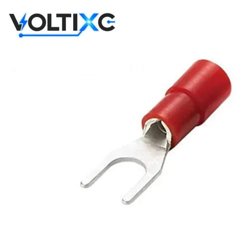 Insulated Spade Terminals: SNY series red nylon-insulated spade terminal